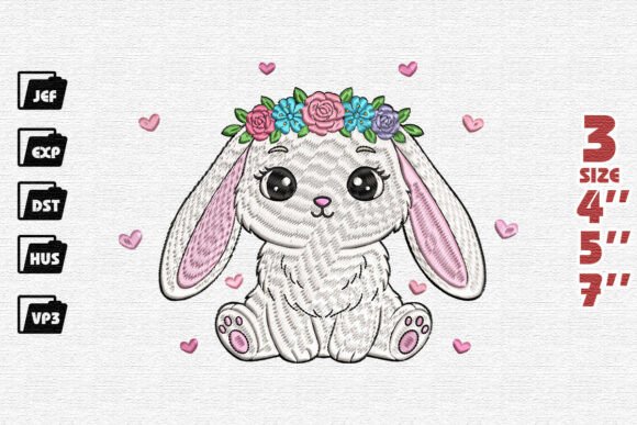 Cute Floral Bunny Embroidery: A Seasonal Design Review