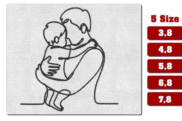 Father Hugging Child Embroidery Line: A Designer Review