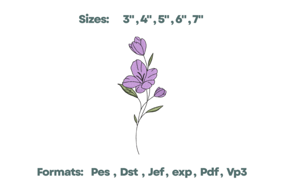 Lavender Flower Branch Embroidery Design Review