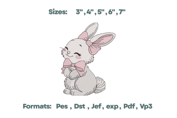Sweet Pink Bow Bunny Embroidery: A Designer’s Review
